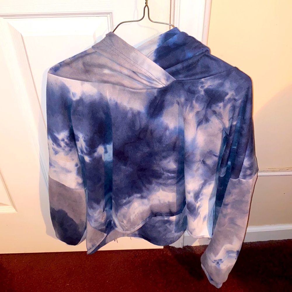 Teens Plus Tye dye crop hoodie